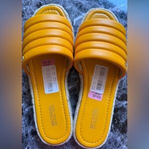 🛍️🛍️ BRAND NEW!!   MICHAEL KORS LEATHER & ESPADRILLE FLATS 🛍️🛍️